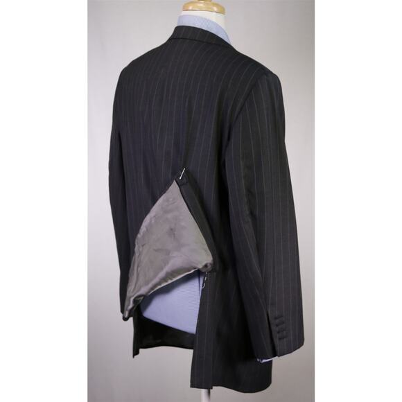 Oxxford Custom Gray Pinstripe 2-Btn Blazer Jacket Current Model 48R - Picture 7 of 10